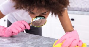 Persona che riordina in modo compulsivo uno spazio domestico – ansia legata al bisogno di controllo